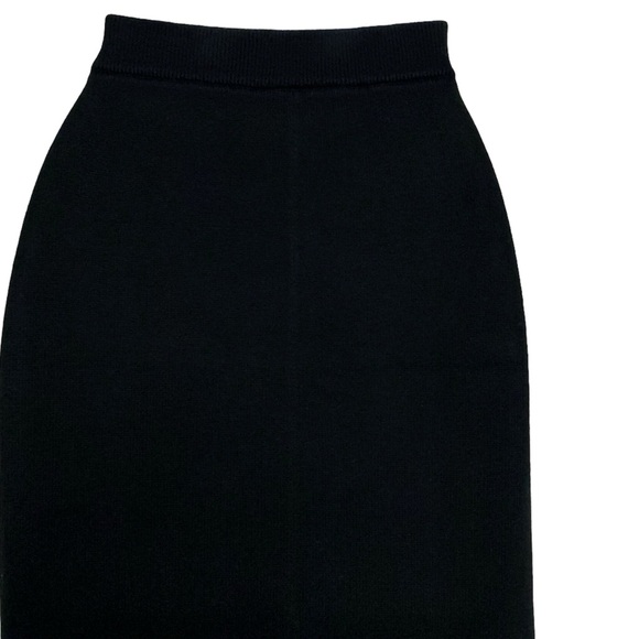 Dressbarn Black A-Line Elastic Waistband Heavy Knit Sweater Skirt Size 18 - Picture 4 of 6